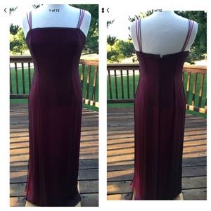 Gorgeous Tahari Burgundy Red Silk Maxi Dress 8